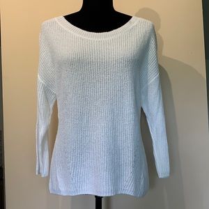 Express white summer cutout sweater, size medium